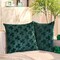 St. Patrick's Day Pillow Covers 18 x18 Set of 2 Green Shamrock Throw Pillow Cases Soft Plush Faux Fur Embroidery Couch Cushion Case